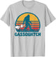 Gas squatch! Funny Farting Bigfoot Retro Fart T-Shirt - T-Shirt | Ash