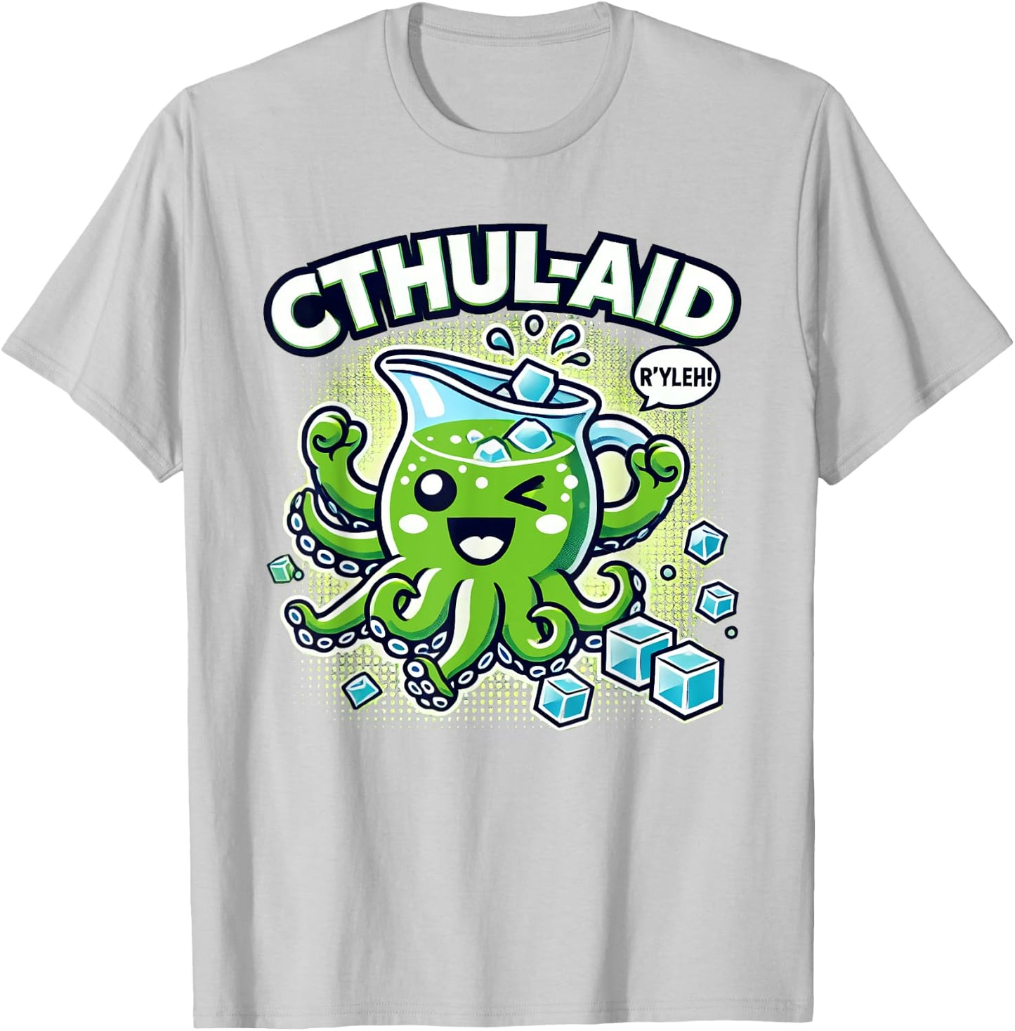 CTHULHU FAN CLUB SHOP Cthulhu-Aid Funny Cthulhu T-Shirt - T-Shirt | Ash