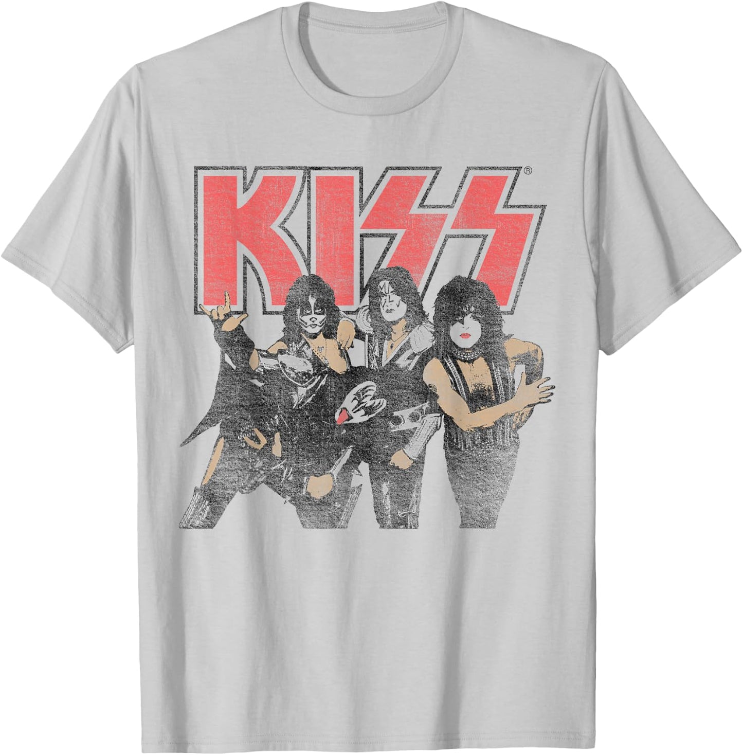 KISS - Shout it Out Loud Portrait T-Shirt - T-Shirt | Ash
