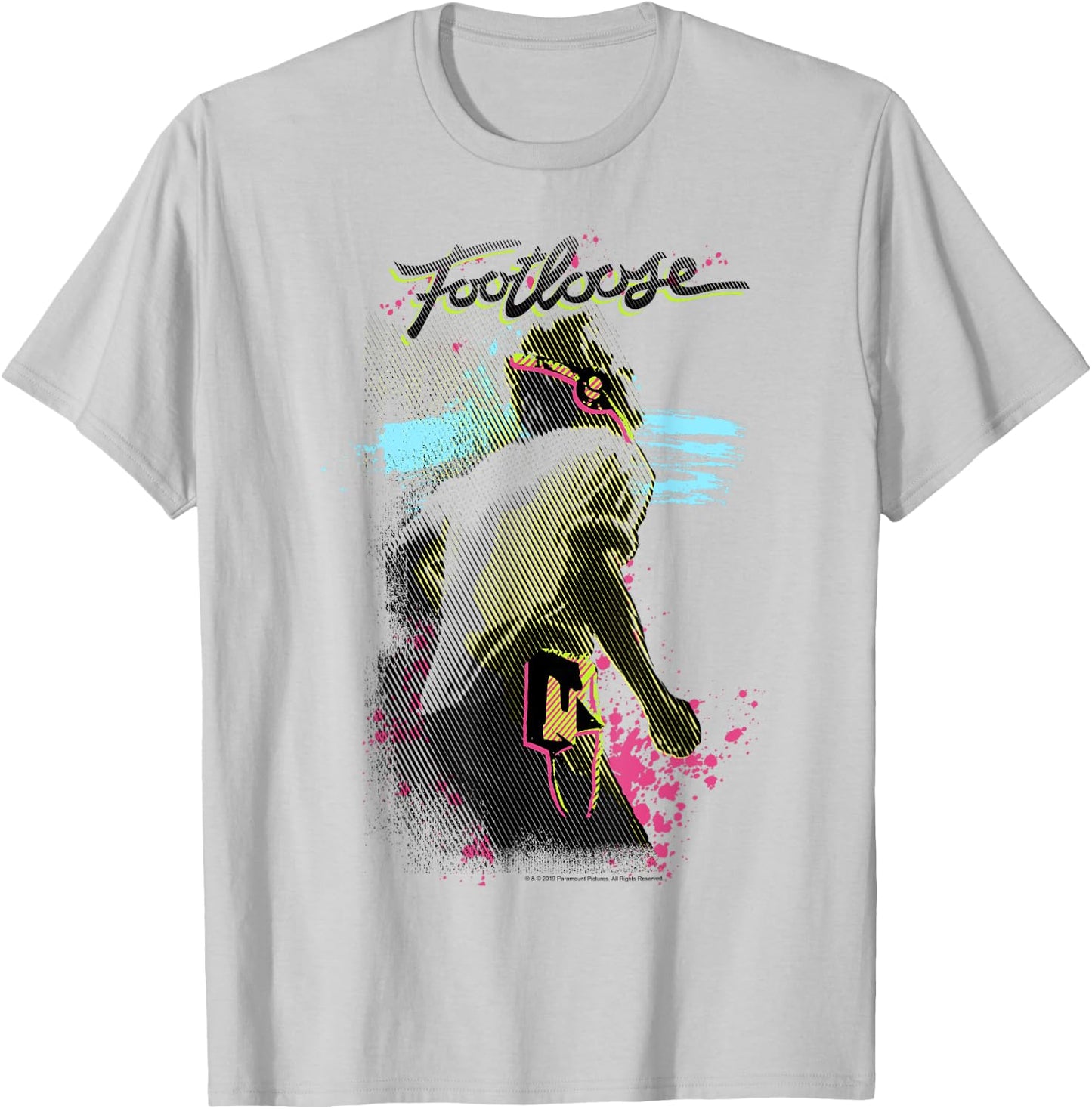 Footloose Neon Poster Title Logo T-Shirt - T-Shirt | Ash