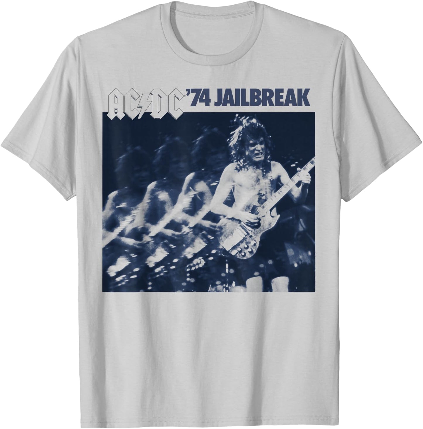 AC/DC - '74 Jailbreak EP Artwork Faded T-Shirt - T-Shirt | Ash