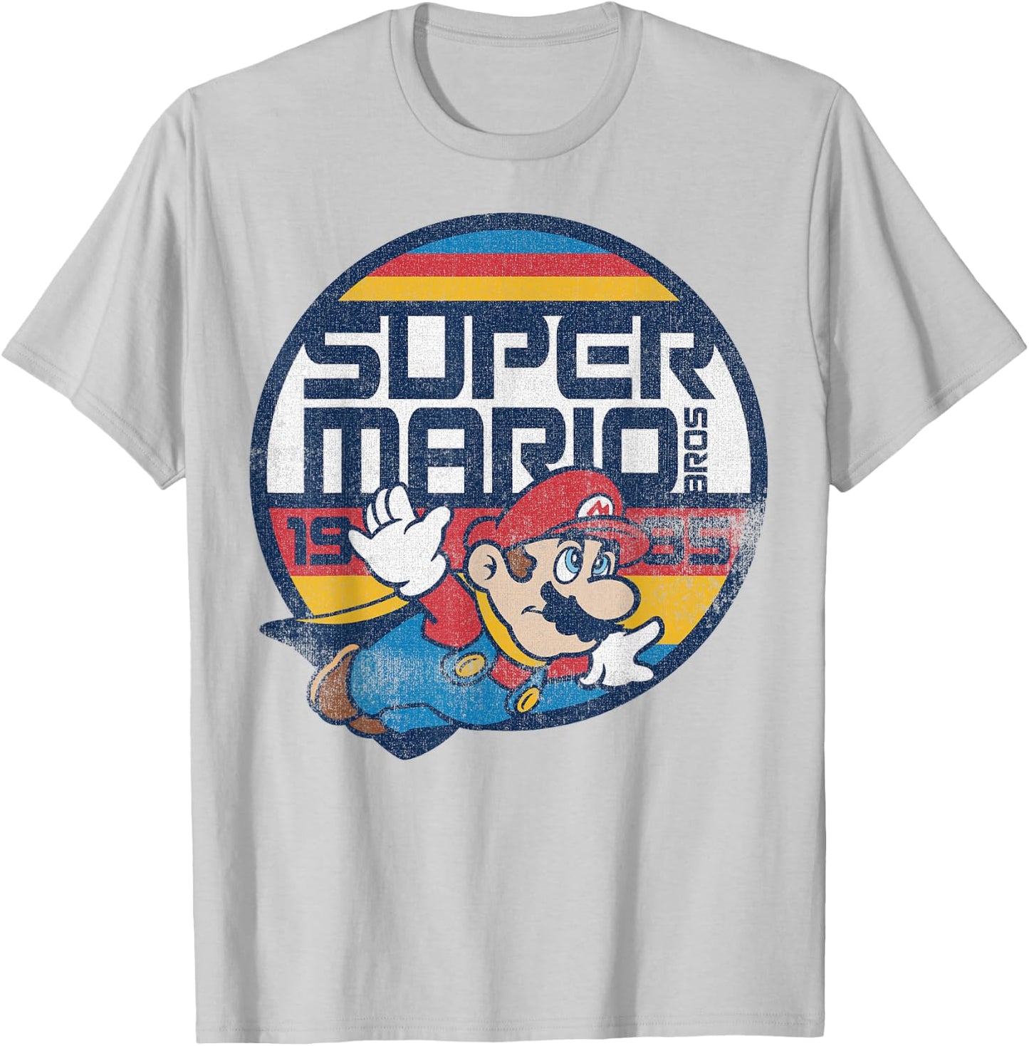 Super Mario Classic Retro Flying 1985 Graphic T-Shirt - T-Shirt | Ash