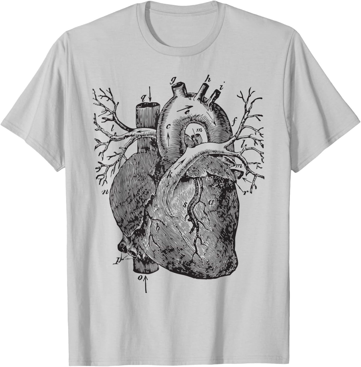Heart Veins and Arteries Drawing T-Shirt - T-Shirt | Ash