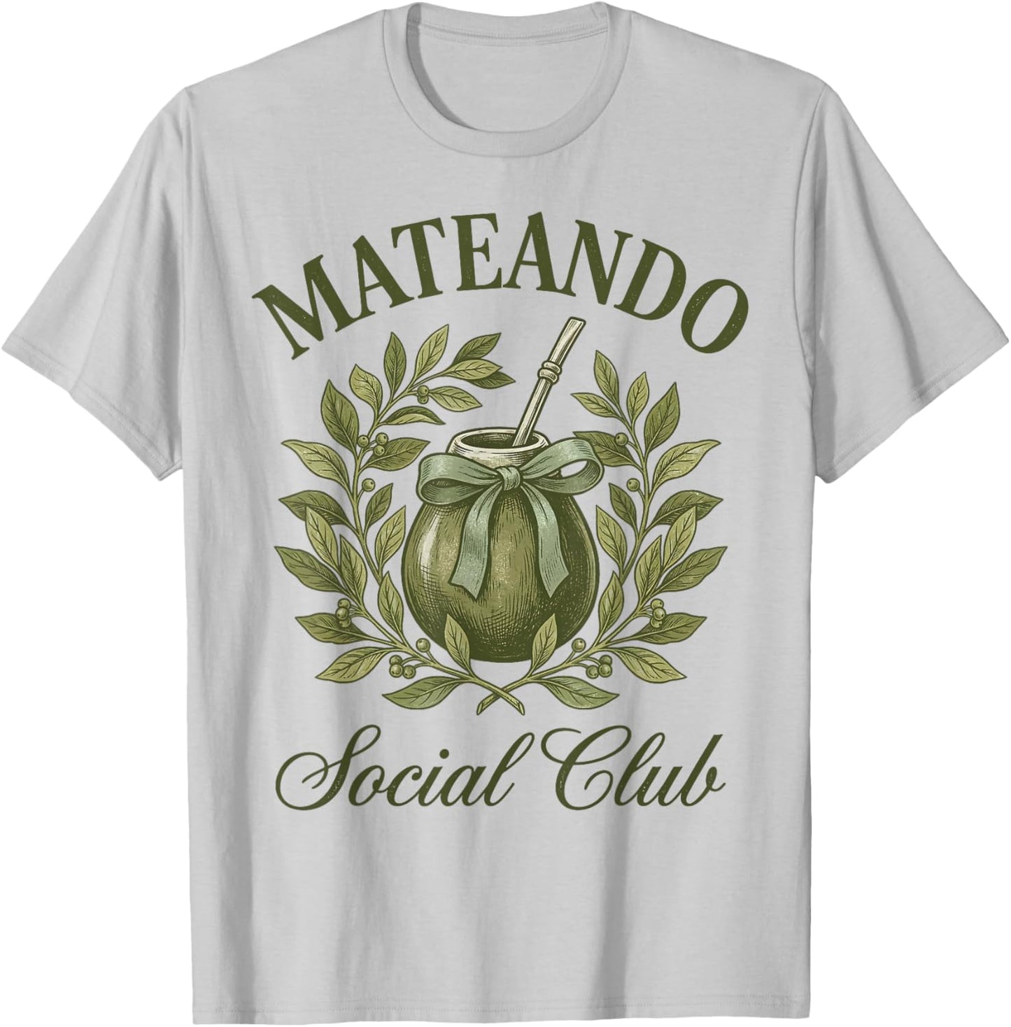 Yerba Mate Social Club Argentina Bow Retro Argentinian Girl T-Shirt - T-Shirt | Ash