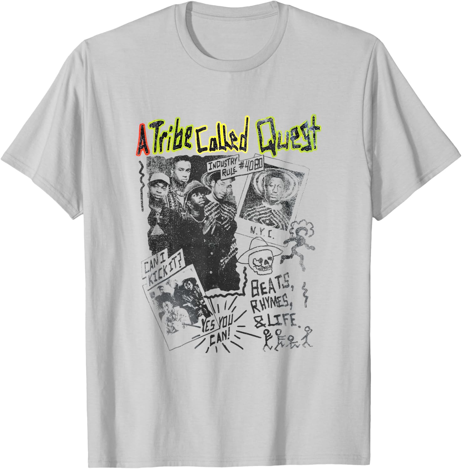 A Tribe Called Quest Band Collage T-Shirt - T-Shirt | Ash