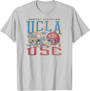 UCLA Bruins vs USC Trojans 2025 Vintage White T-Shirt - T-Shirt | Ash