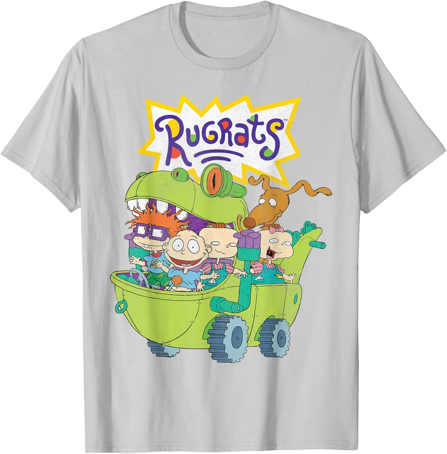 Nickelodeon Rugrats Reptar Wagon Logo T-Shirt - T-Shirt | Ash