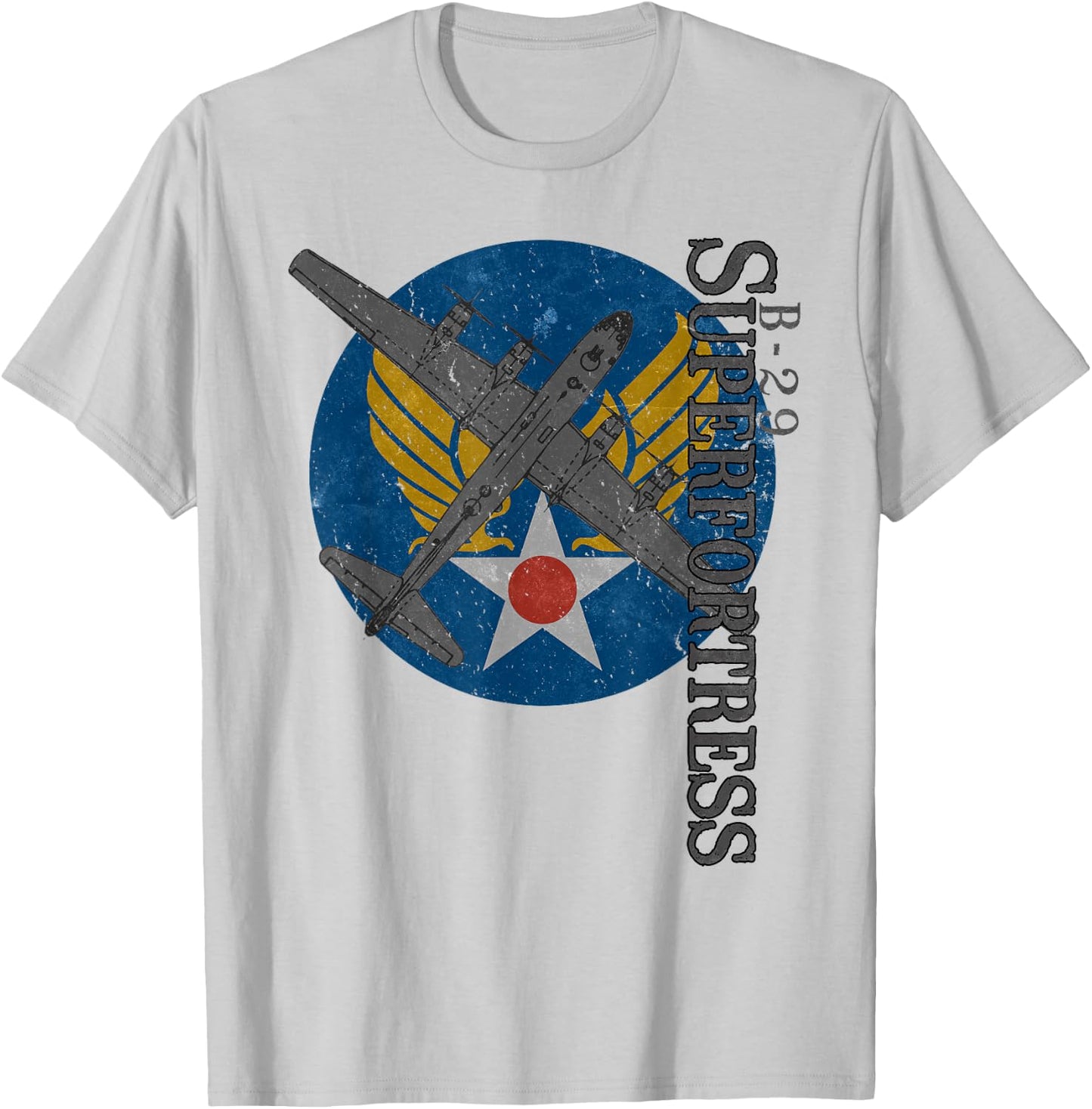 B-29 Superfortress Air Corps WWII Bomber Airplane T-Shirt - T-Shirt | Ash