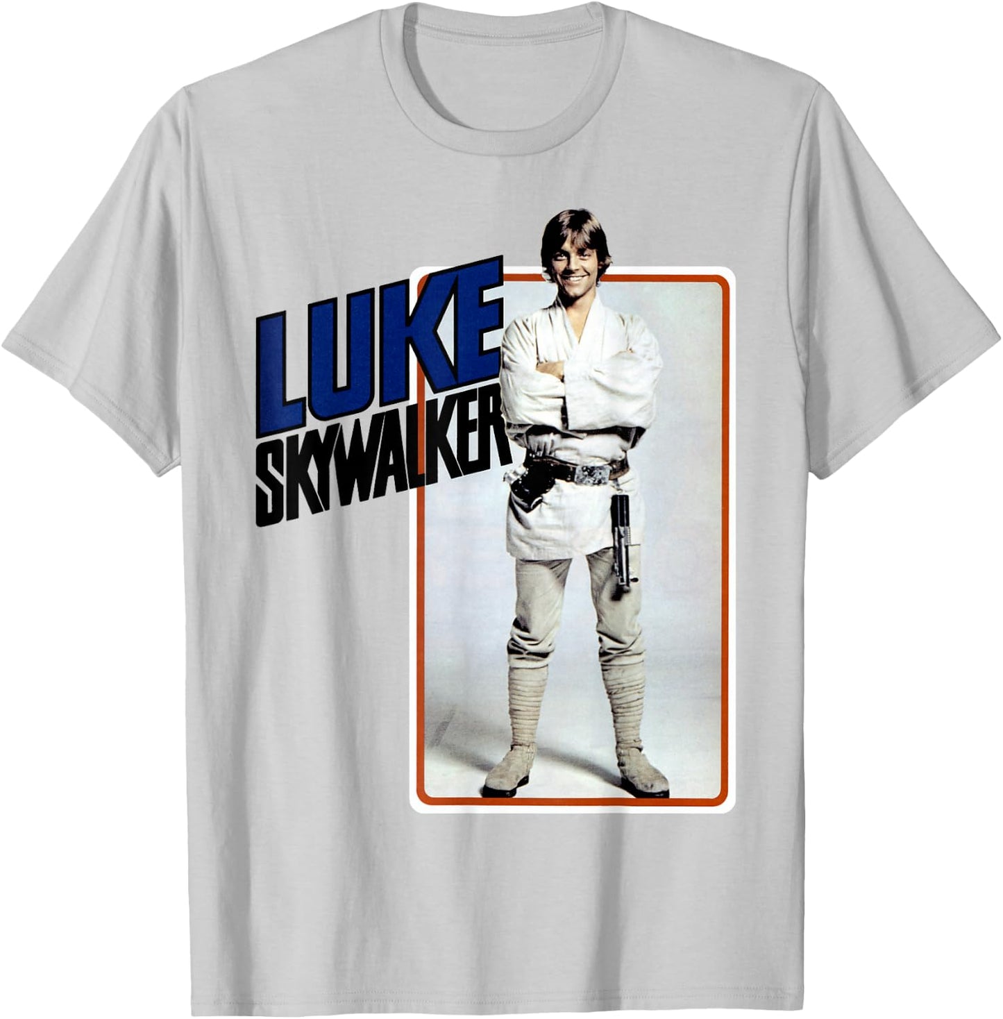 Star Wars Luke Skywalker Smiling Card Graphic T-Shirt - T-Shirt | Ash