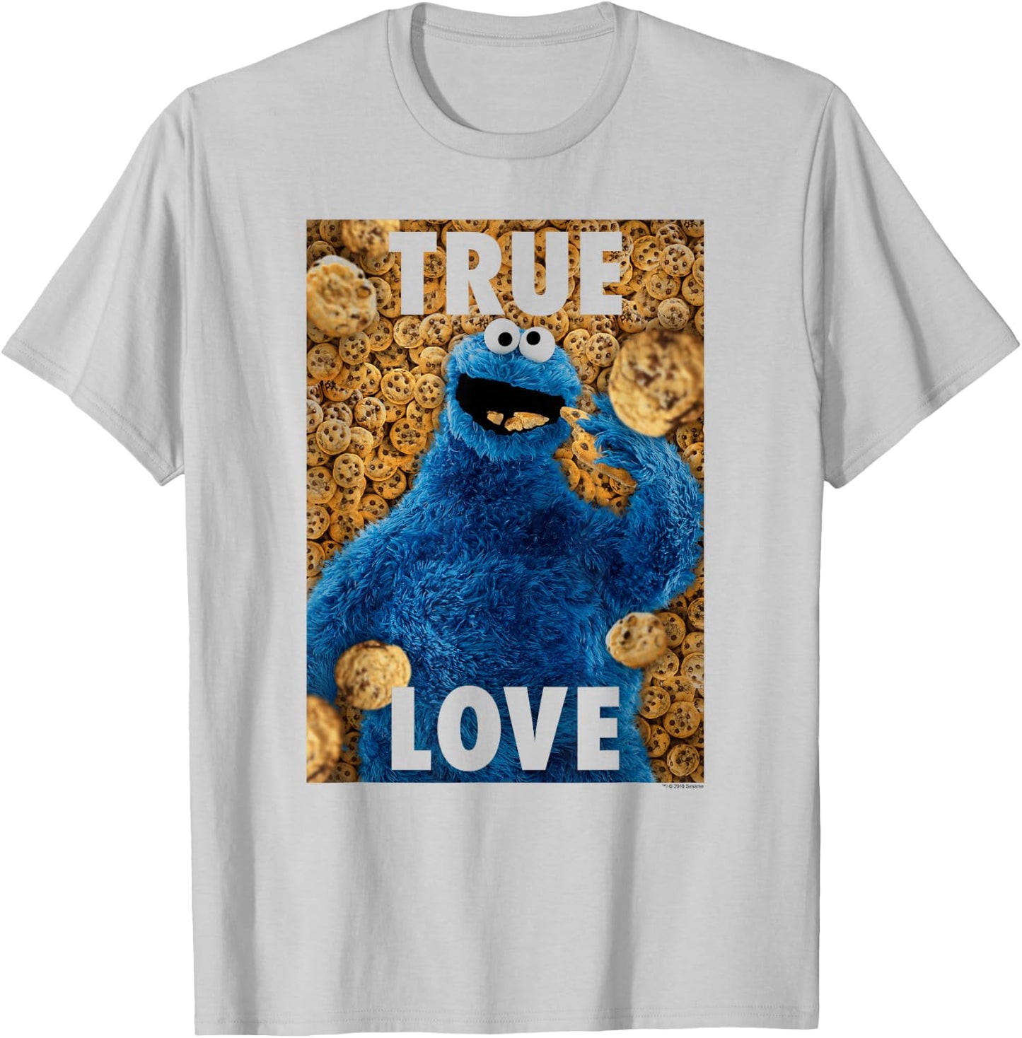 Sesame Street Cookie Monster Beautiful Cookies T-Shirt - T-Shirt | Ash