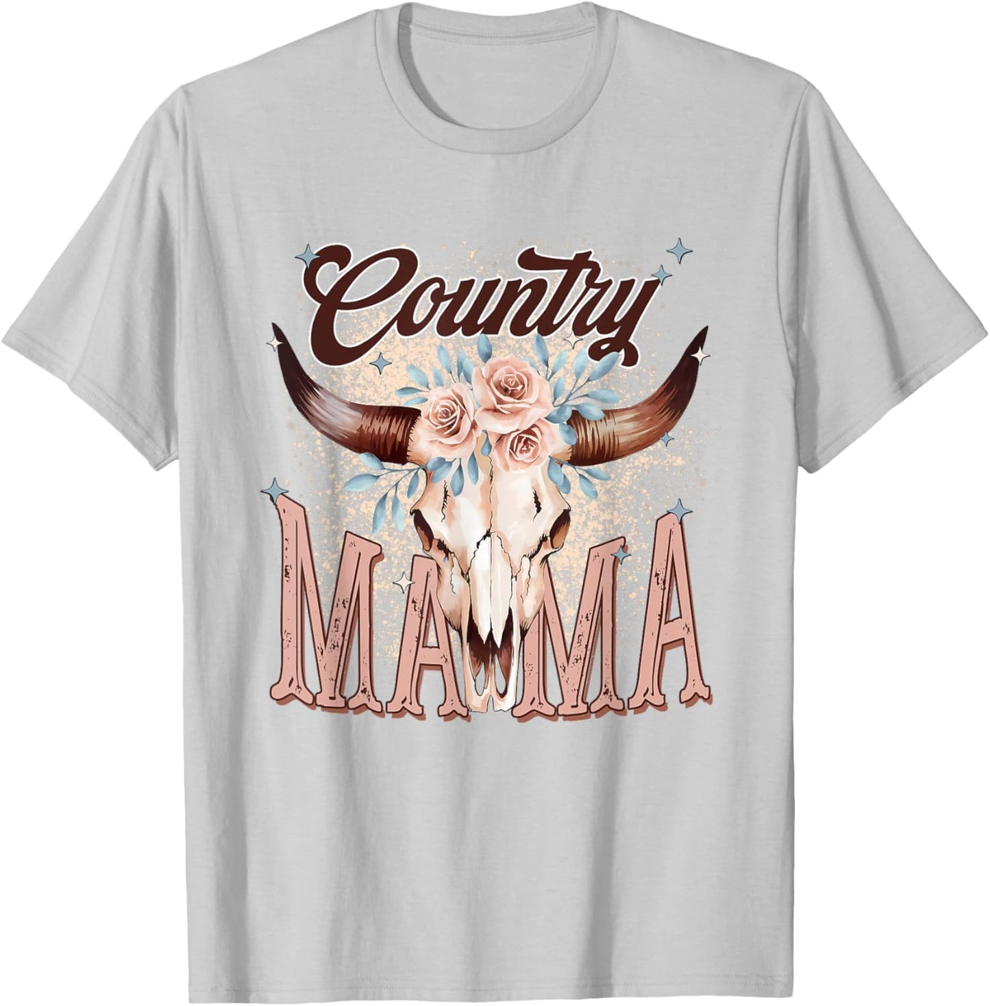 Country Mama, Country Music Mom, Country Mama T-Shirt - T-Shirt | Ash