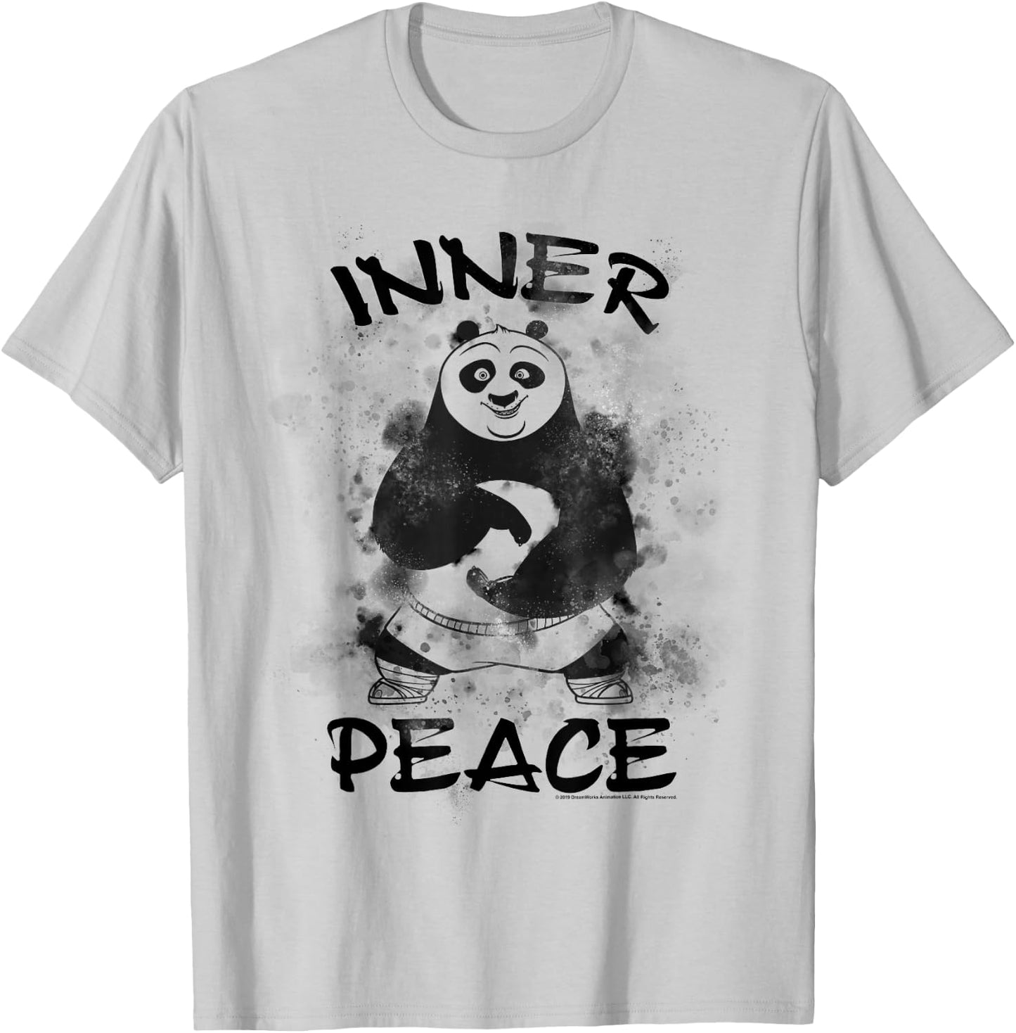 Kung Fu Panda Po Inner Peace Water Color Portrait T-Shirt - T-Shirt | Ash