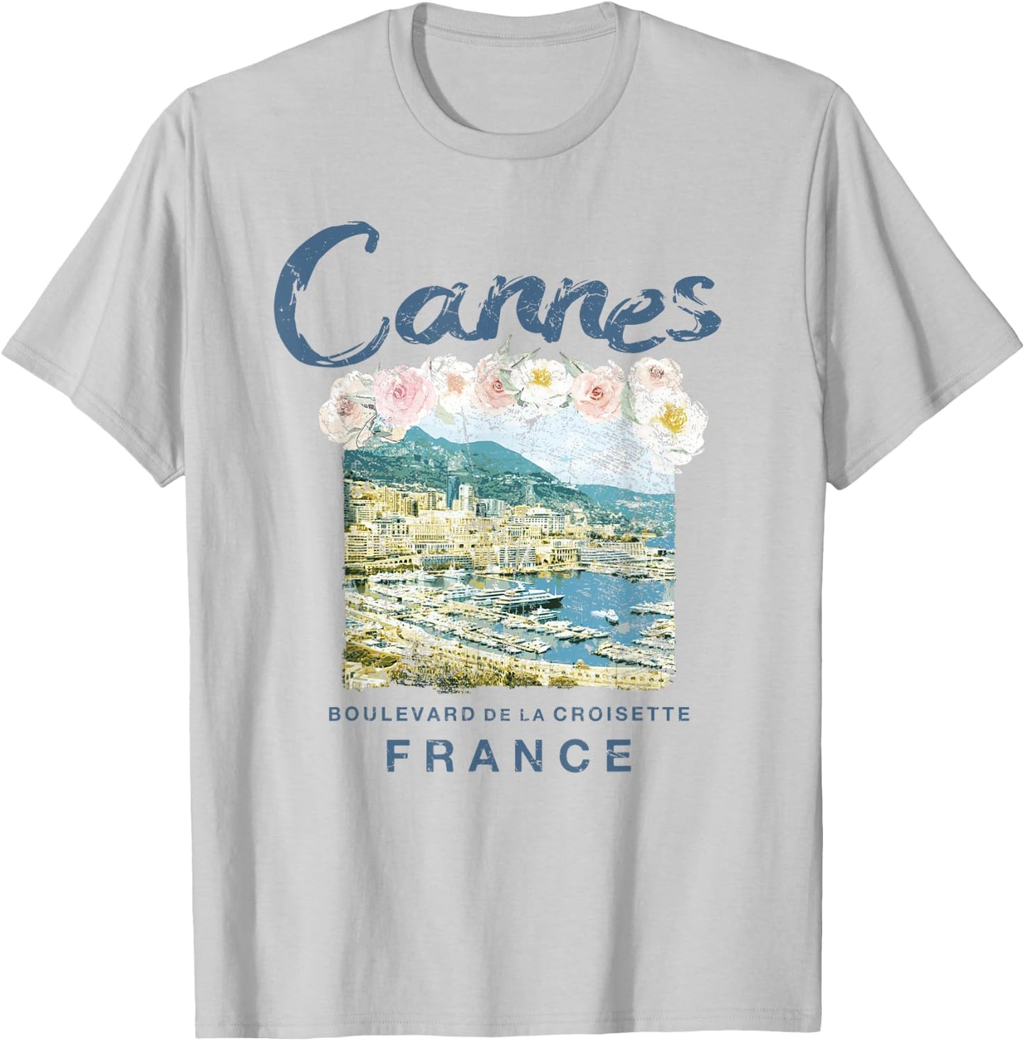 France Cannes French Riviera Vintage Travel T Shirt T-Shirt - T-Shirt | Ash