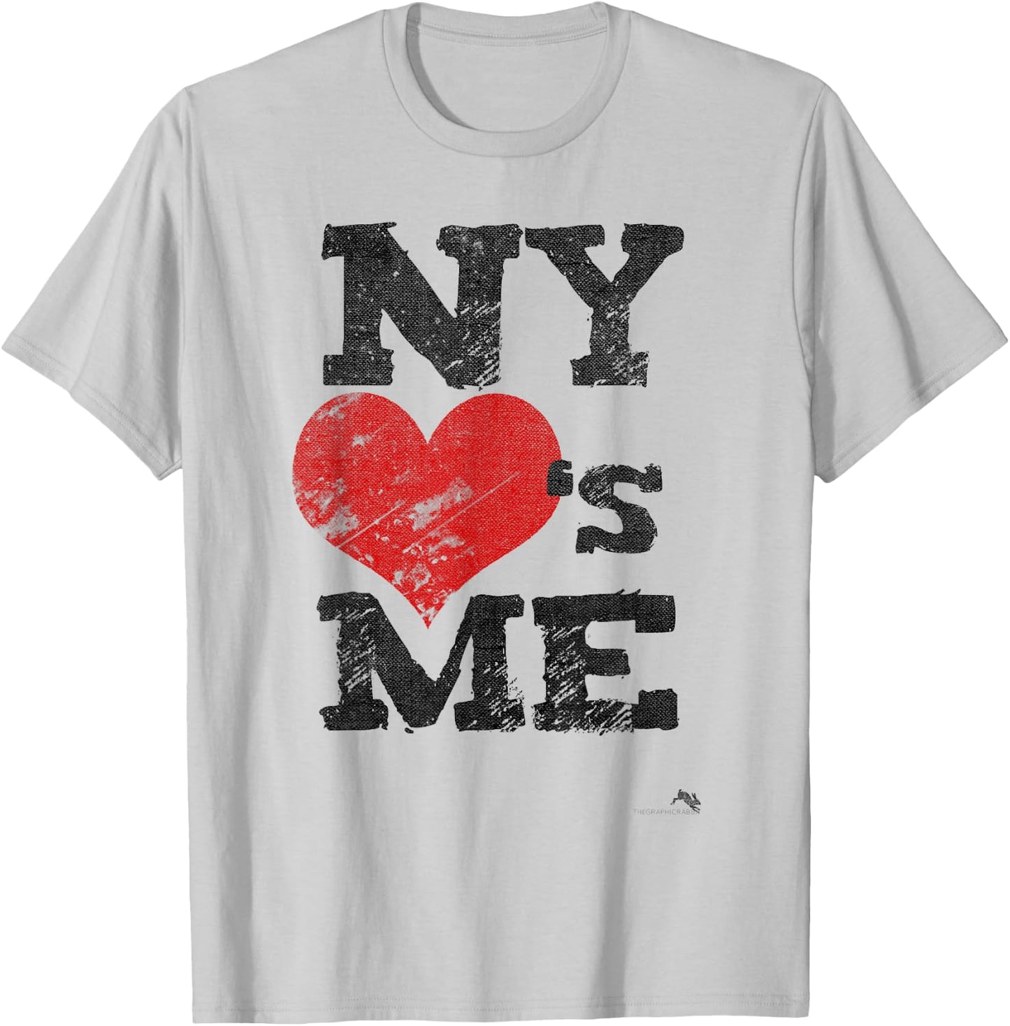 NY Loves Me with Heart for New York City T-Shirt - T-Shirt | Ash