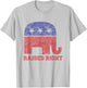 Raised Right! Republican Elephant Vintage Logo T-Shirt - T-Shirt | Ash