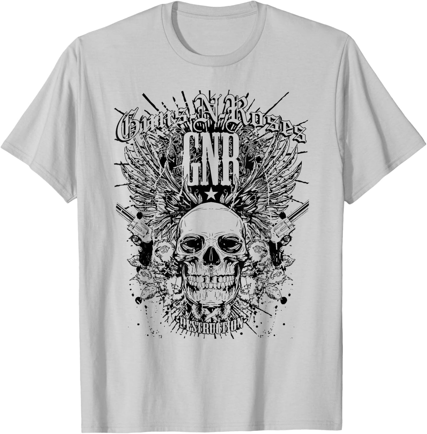 Guns N' Roses Official Destruction White T-Shirt - T-Shirt | Ash