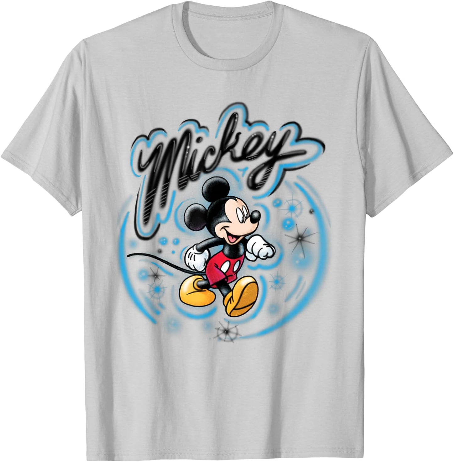 Disney Mickey Mouse Airbrush T-Shirt - T-Shirt | Ash