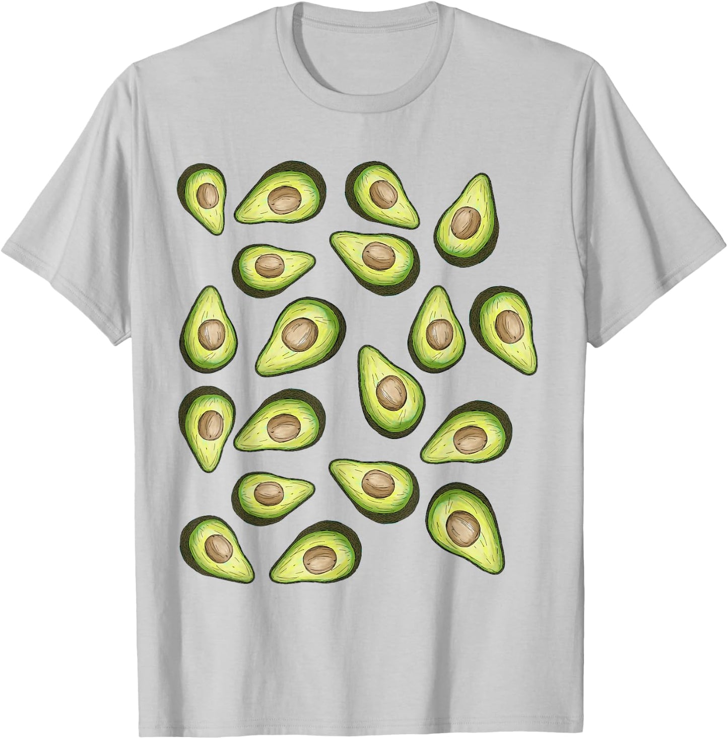 Avocados Pattern Funny Holy Guacamole Costume T-Shirt - T-Shirt | Ash