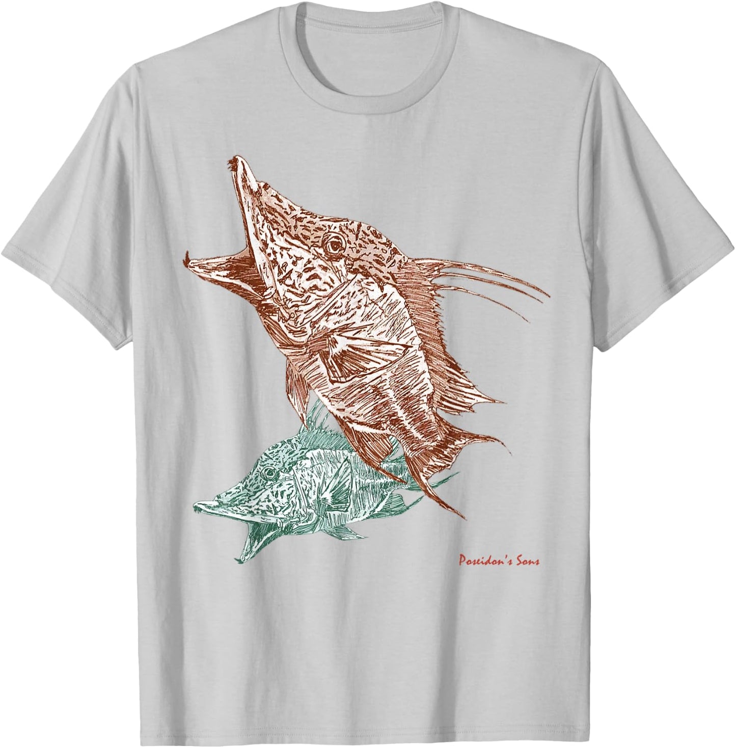 Fishing men hogfish,Outdoors Sports ,Hobby T-Shirt - T-Shirt | Ash