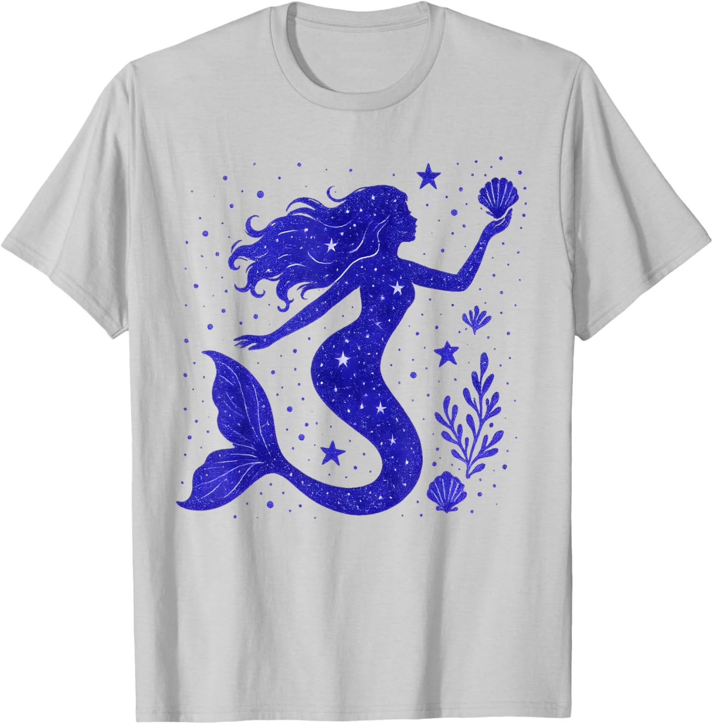 Mermaid Sea Life Colorful Art Graphic Girls Teens T-Shirt - T-Shirt | Ash