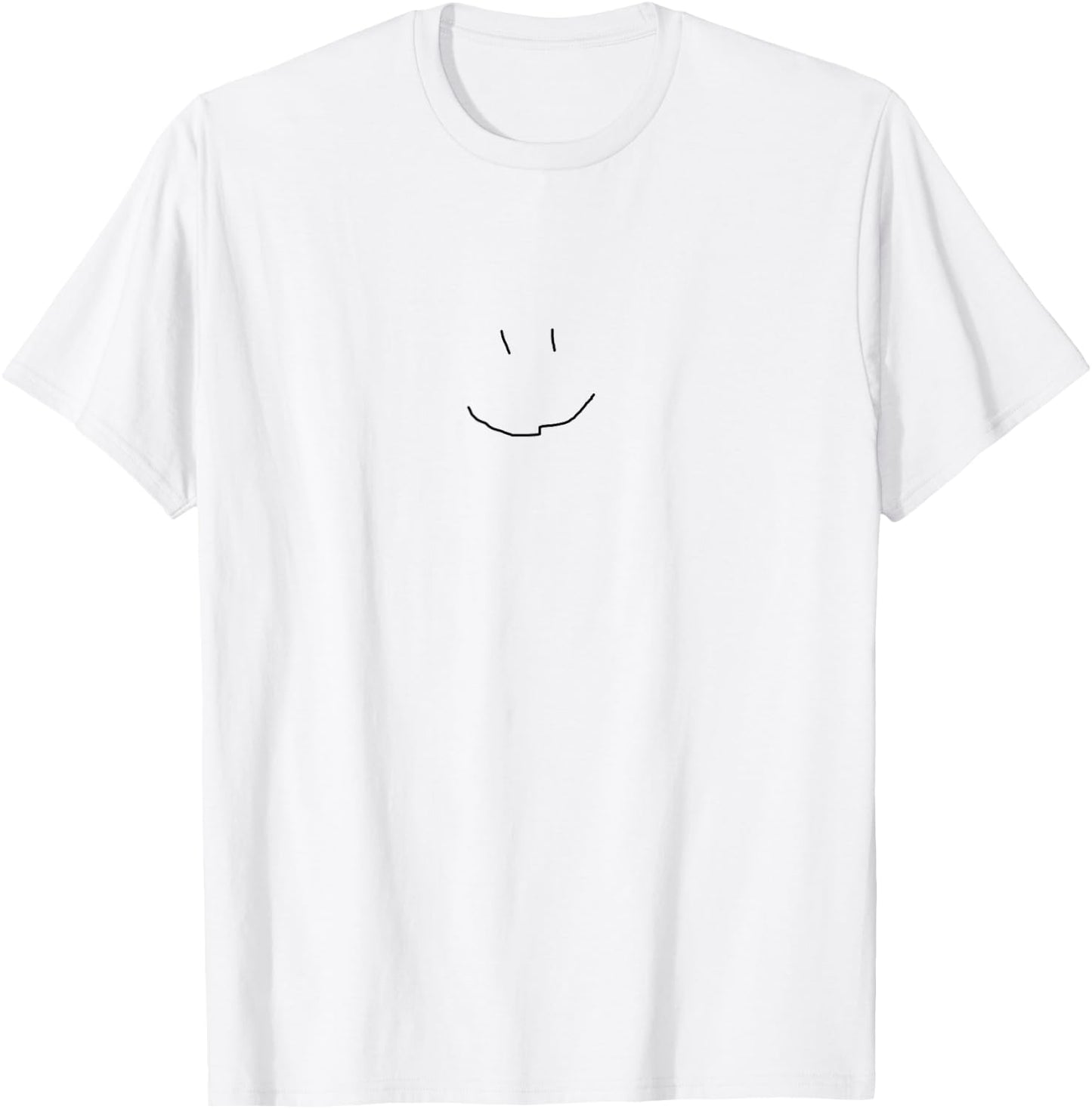 Poorly Drawn Smile T-Shirt - T-Shirt | White