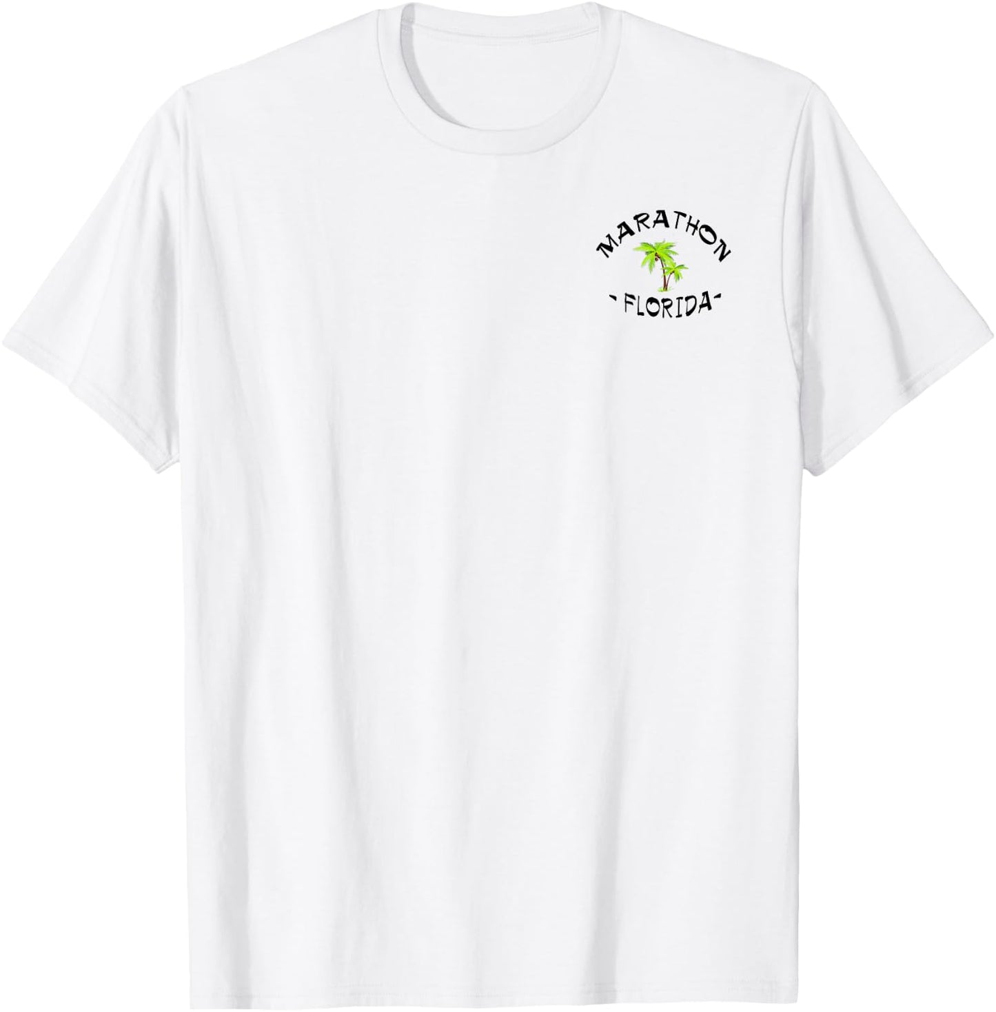 2 Sided Marathon Florida Key Island Vacation Gift T-Shirt - T-Shirt | White