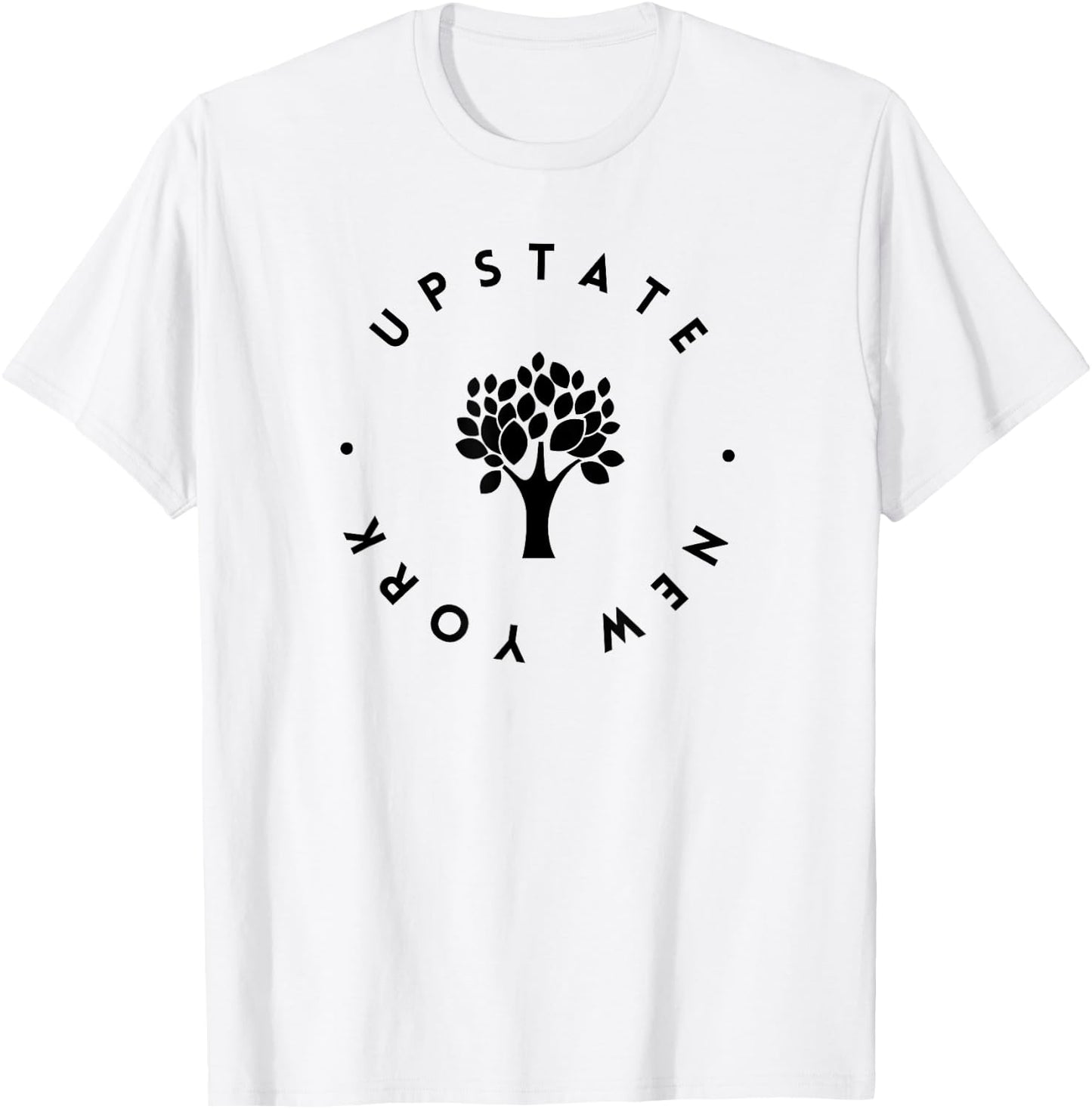 Upstate New York Tree, I love Upstate NY Design T-Shirt - T-Shirt | White