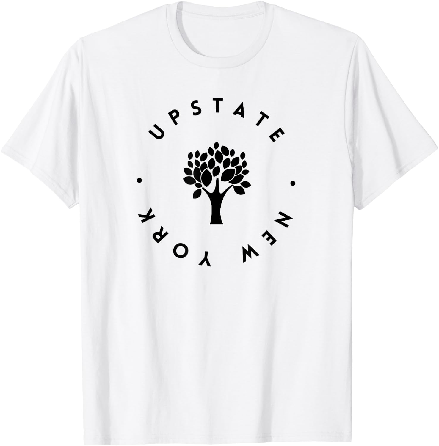 Upstate New York Tree, I love Upstate NY Design T-Shirt - T-Shirt | White