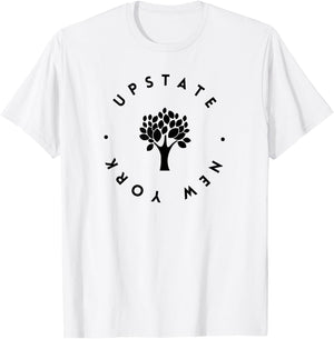 Upstate New York Tree, I love Upstate NY Design T-Shirt - T-Shirt | White