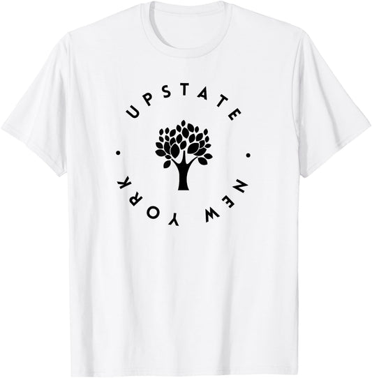 Upstate New York Tree, I love Upstate NY Design T-Shirt - T-Shirt | White