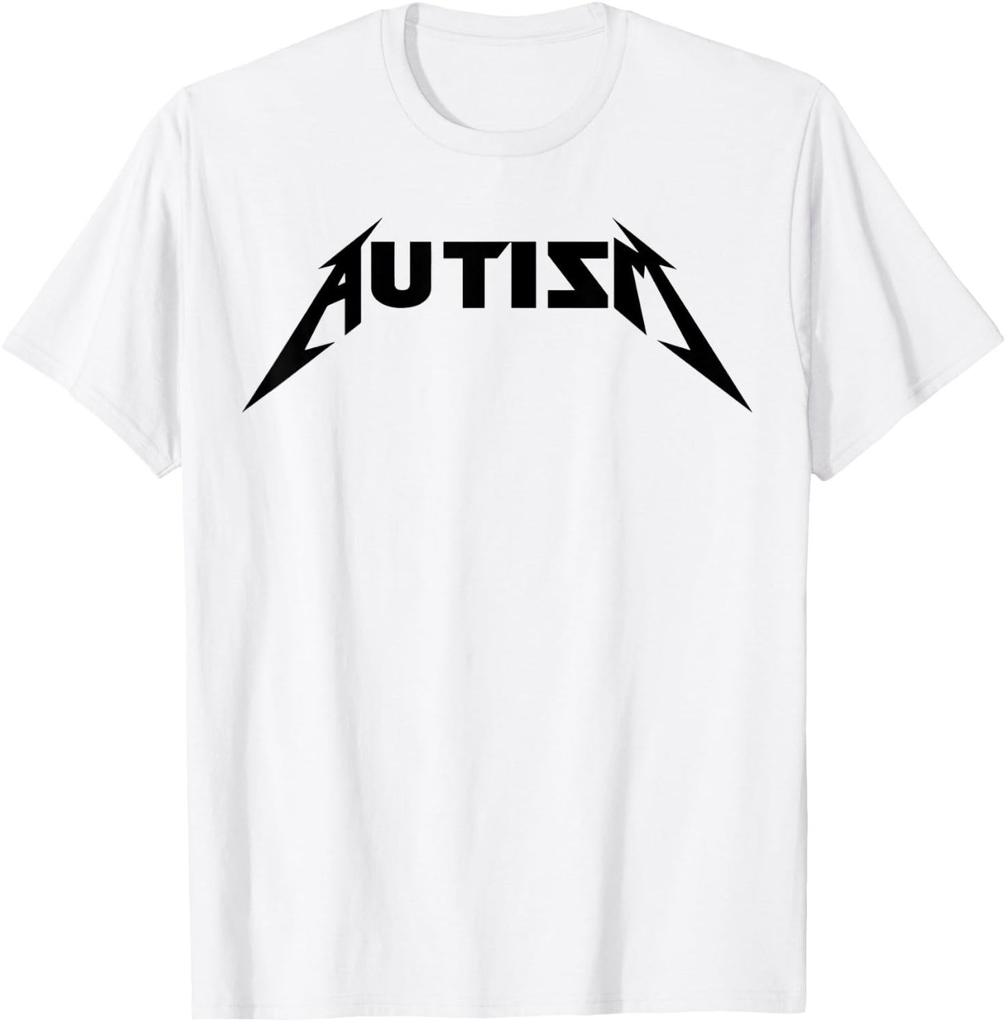 Autism Rock Inspired Meme Metal Rock For Autistic Men Women T-Shirt - T-Shirt | White