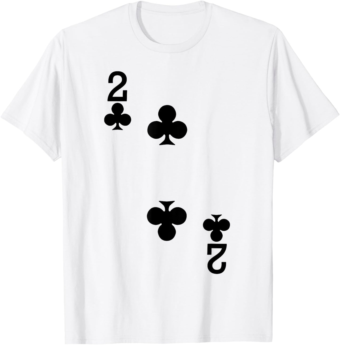 2 of Clubs - Playing Card Halloween Costume T-Shirt - T-Shirt | White