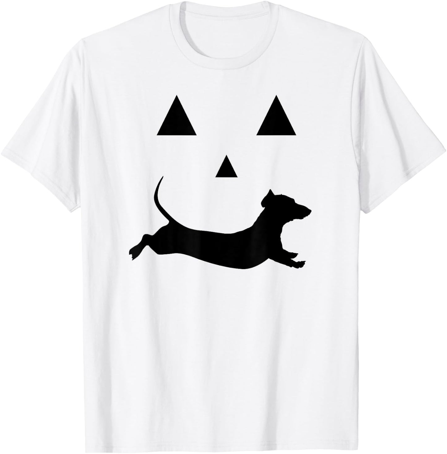 Halloween Pumpkin Dachshund Jack-o-lantern Costume T-Shirt - T-Shirt | White