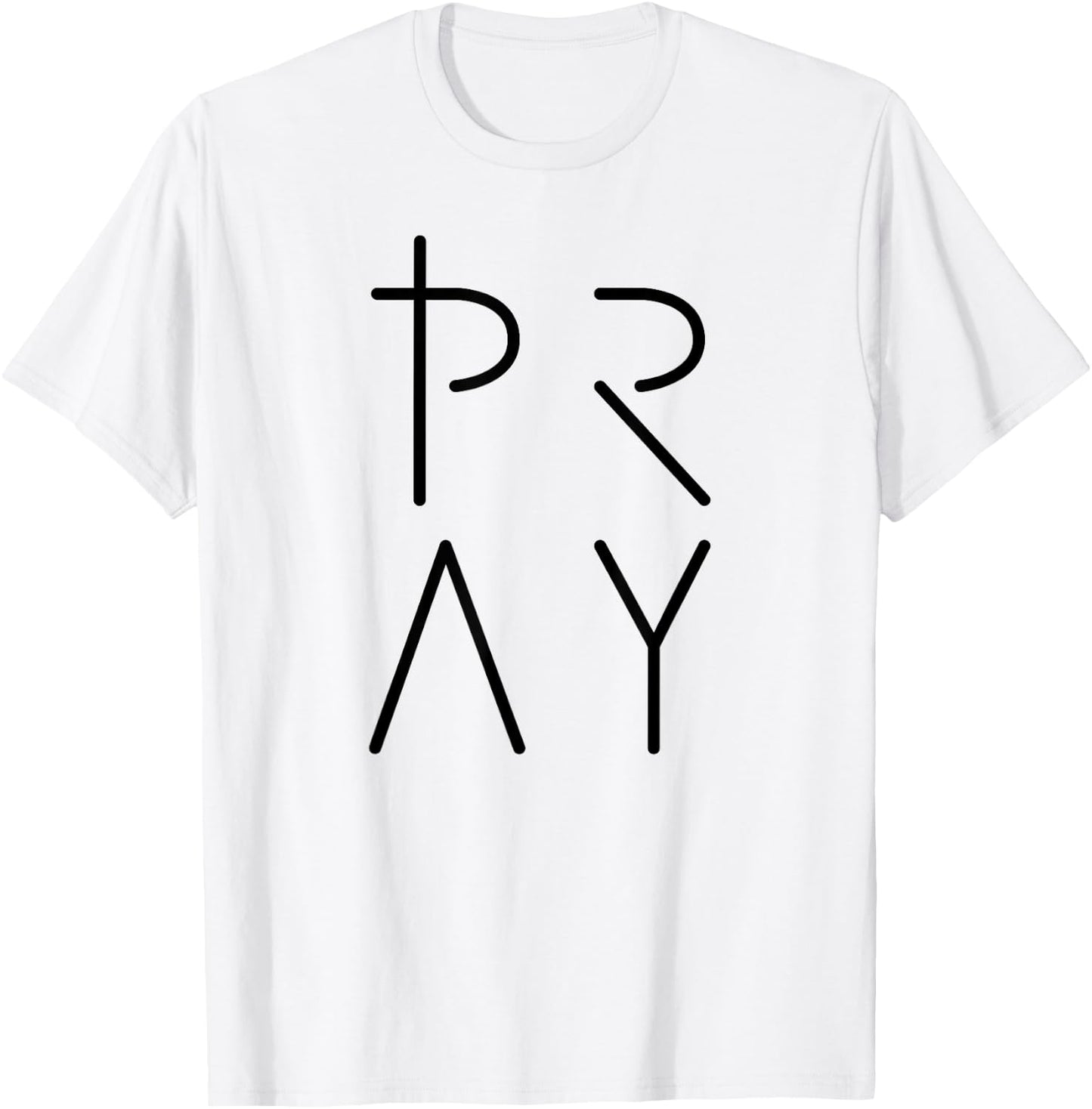 Pray , Christian T Shirt T-Shirt - T-Shirt | White
