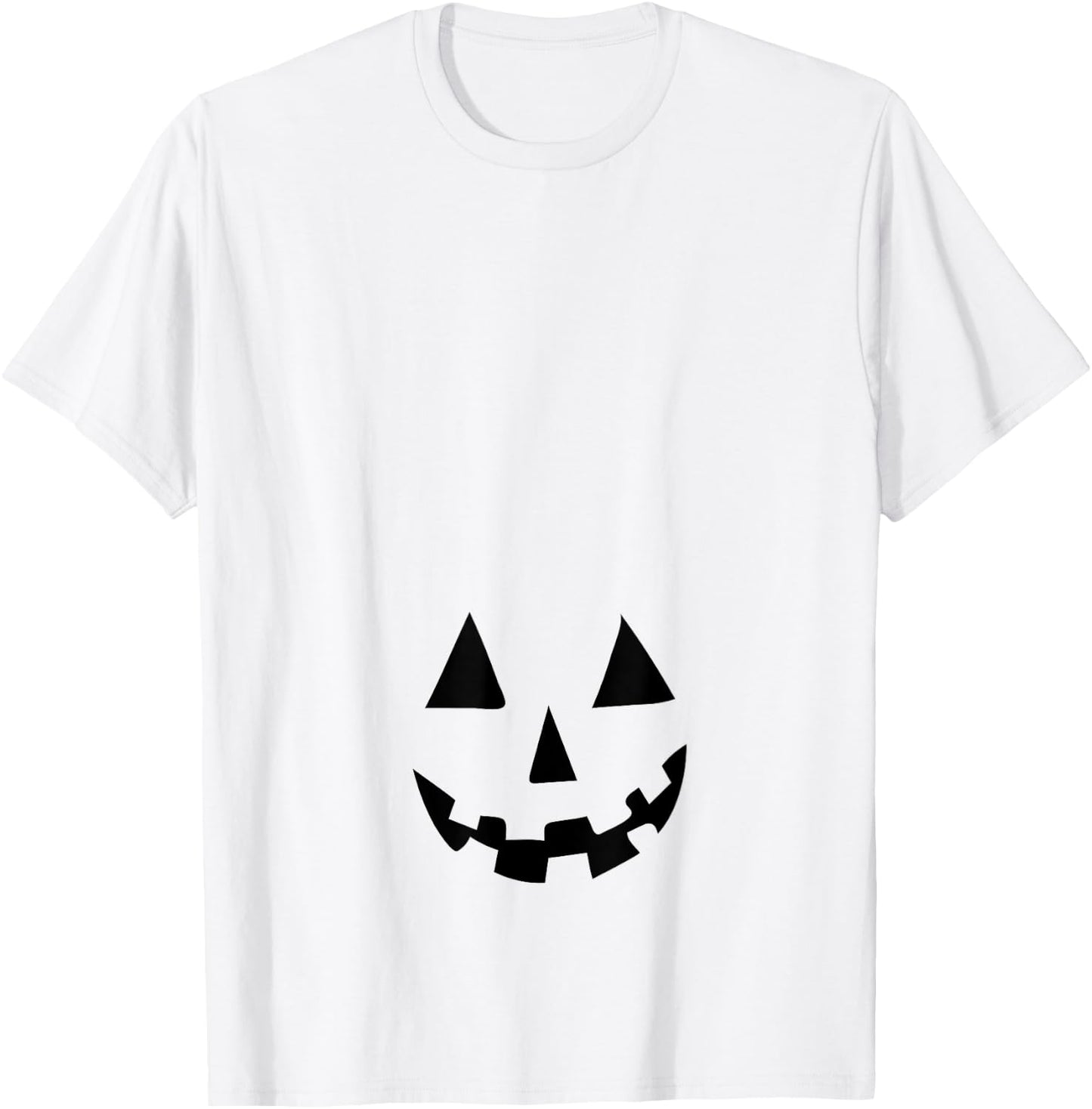 Pregnant Pumpkin Belly T shirt for Halloween Costume T-Shirt - T-Shirt | White