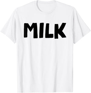 MILK and Cookies Couples Matching Halloween Easy Costume T-Shirt - T-Shirt | White