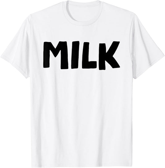MILK and Cookies Couples Matching Halloween Easy Costume T-Shirt - T-Shirt | White