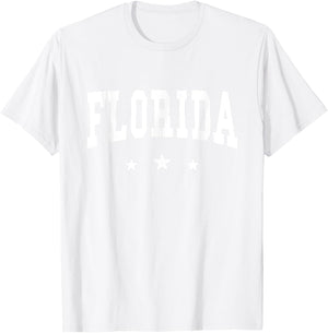 Florida - Preppy Varsity Pink - Throwback Design - Classic T-Shirt - T-Shirt | White