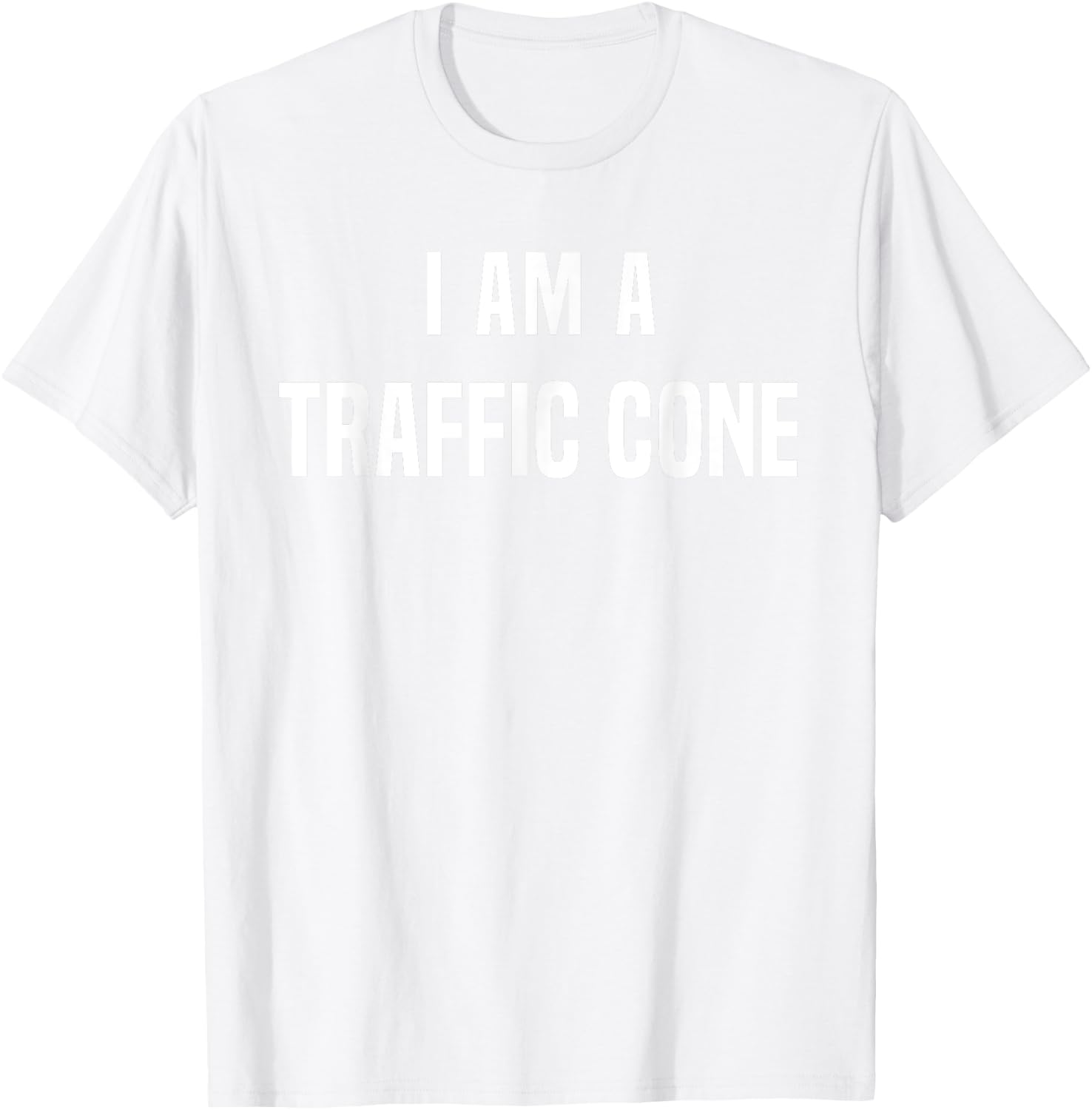 Traffic Cone Costume Easy Simple Halloween Costumes T-Shirt - T-Shirt | White