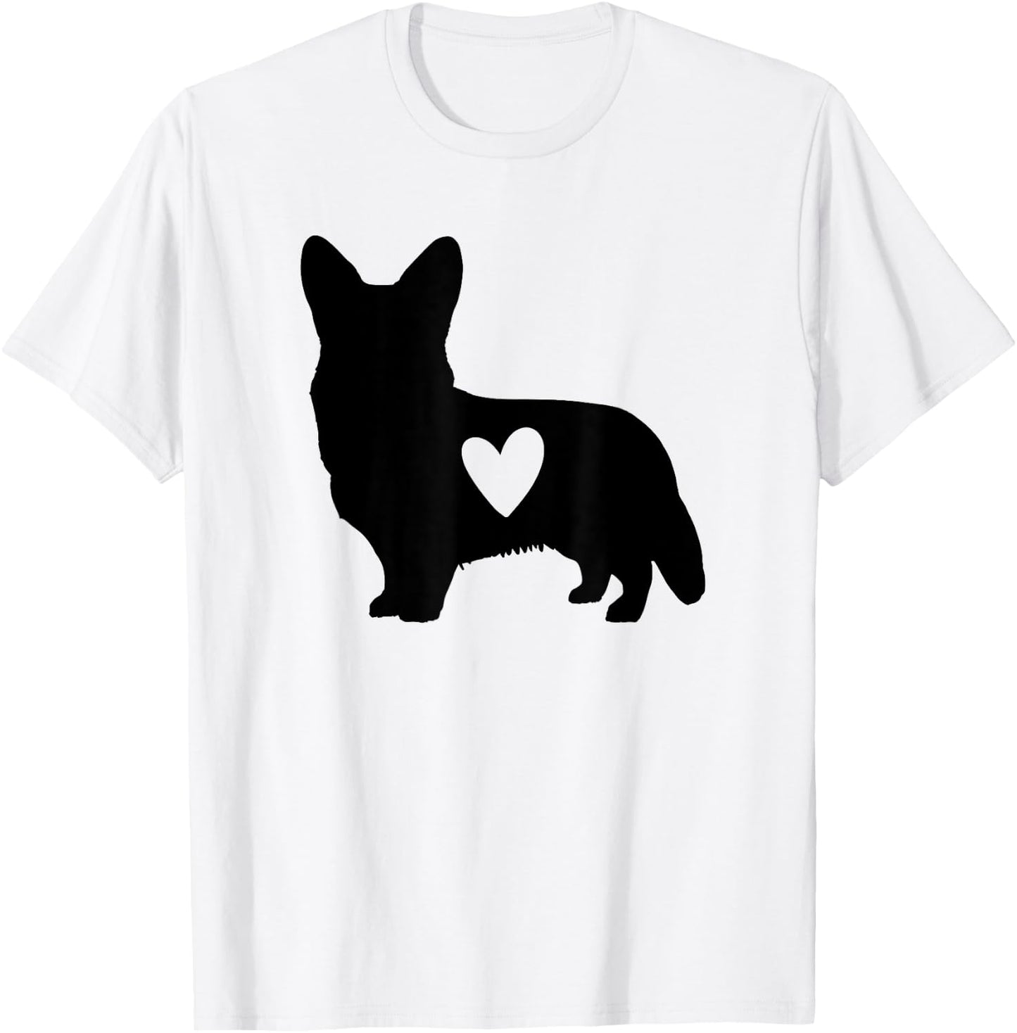 Corgi Heart Funny Pet Corgi Dog Lover T-Shirt - T-Shirt | White