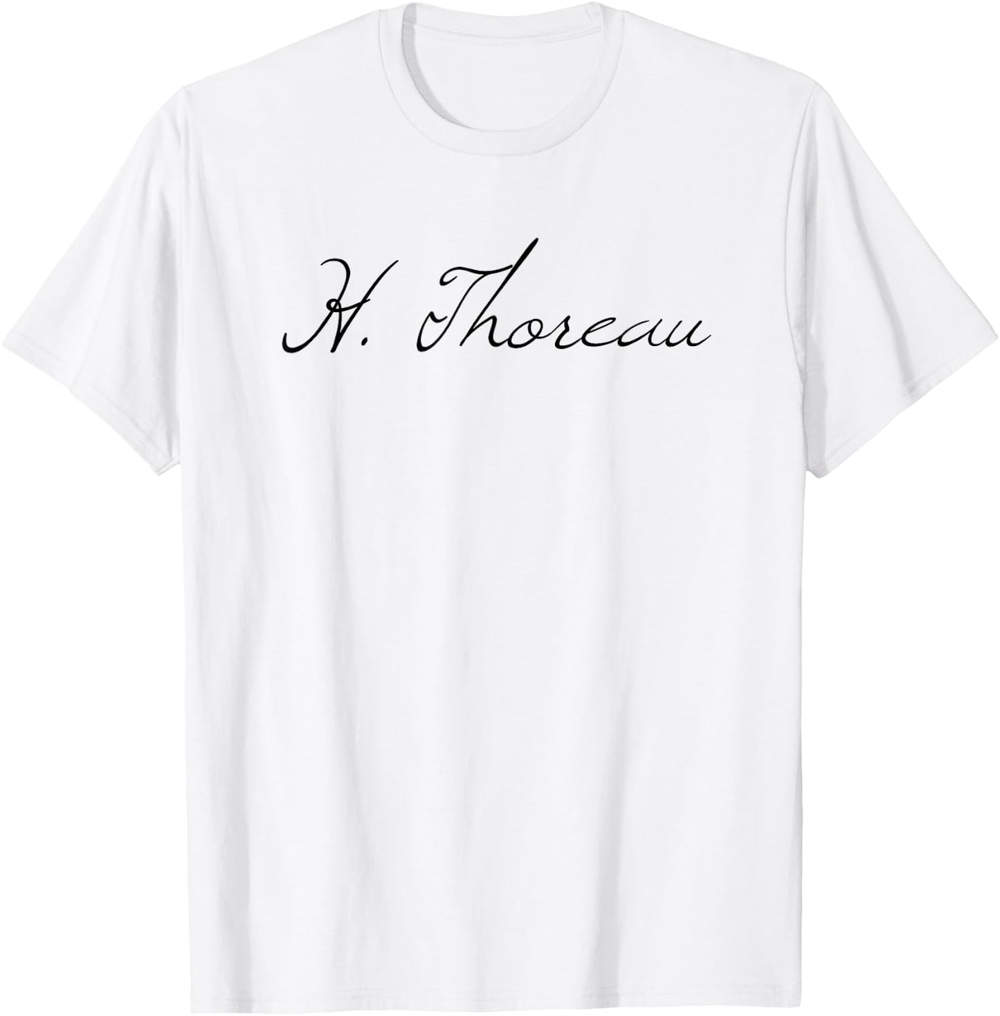 Henry David Thoreau - Classic Author Signature T-Shirt - T-Shirt | White