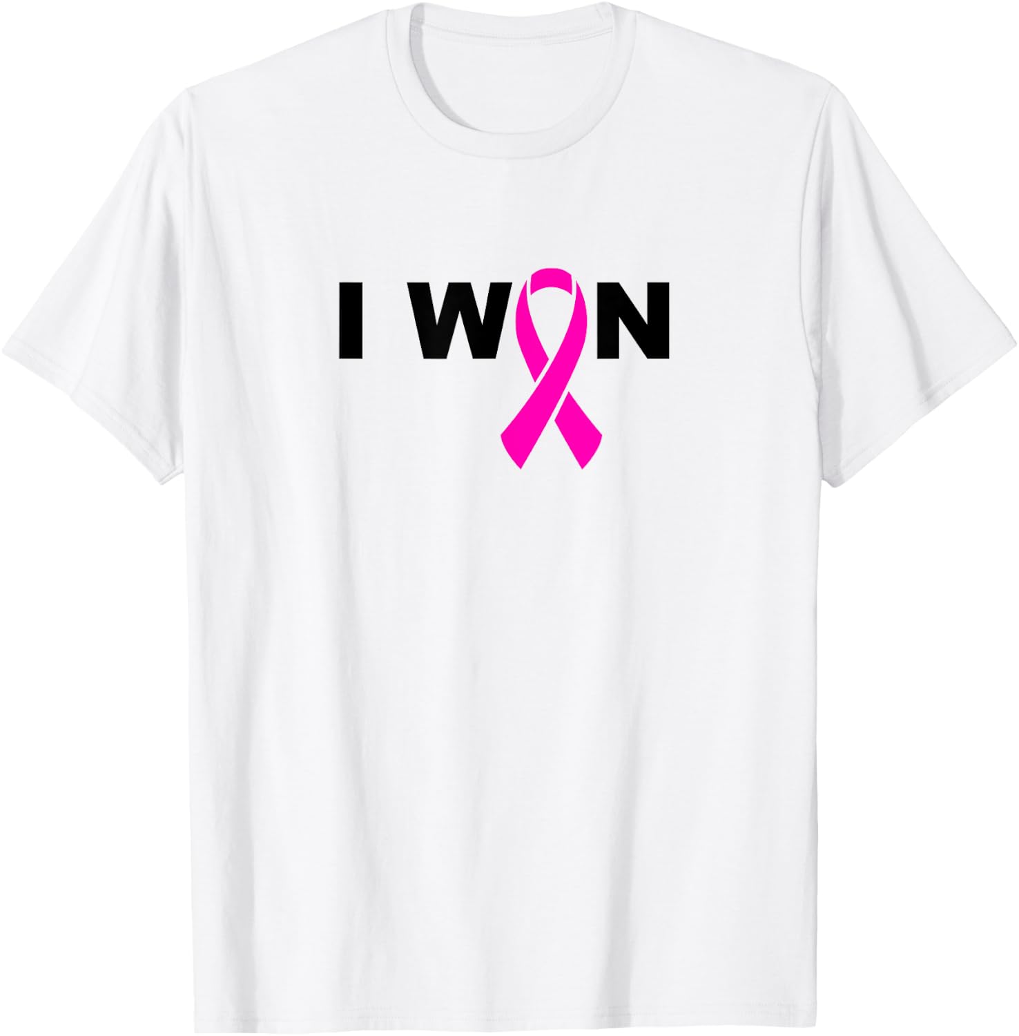 I WON Pink Ribbon for Breast Cancer Awareness Shirt T-Shirt - T-Shirt | White