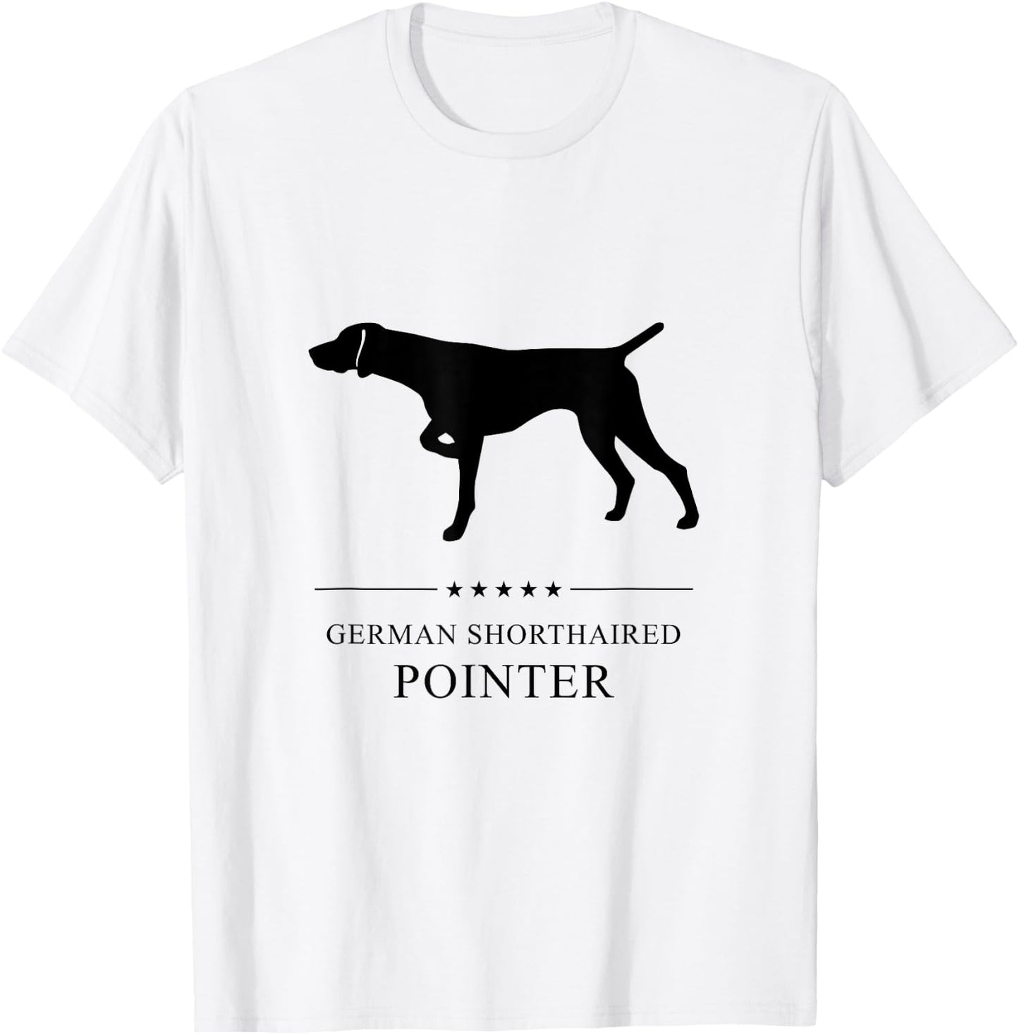 German Shorthaired Pointer Black Silhouette T-Shirt - T-Shirt | White