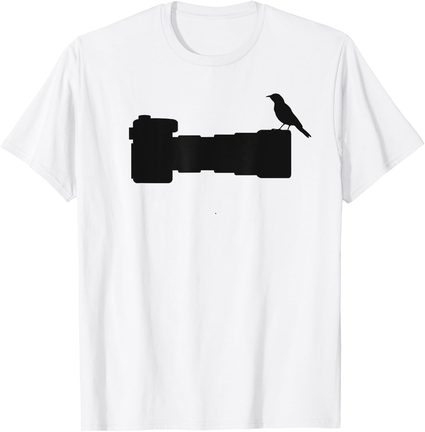 Bree's Bird Watching T Shirts Bird on Long Lens Camera Bird Photographer Photography T-Shirt - T-Shirt | White