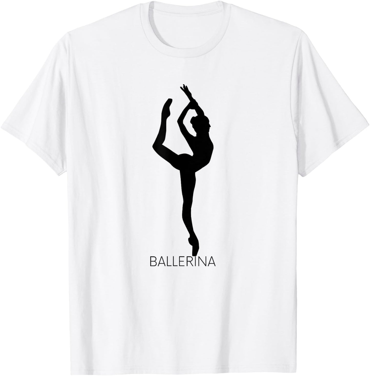 Ballerina Ballet Dance Team Adult Dancer Art Black T-Shirt - T-Shirt | White