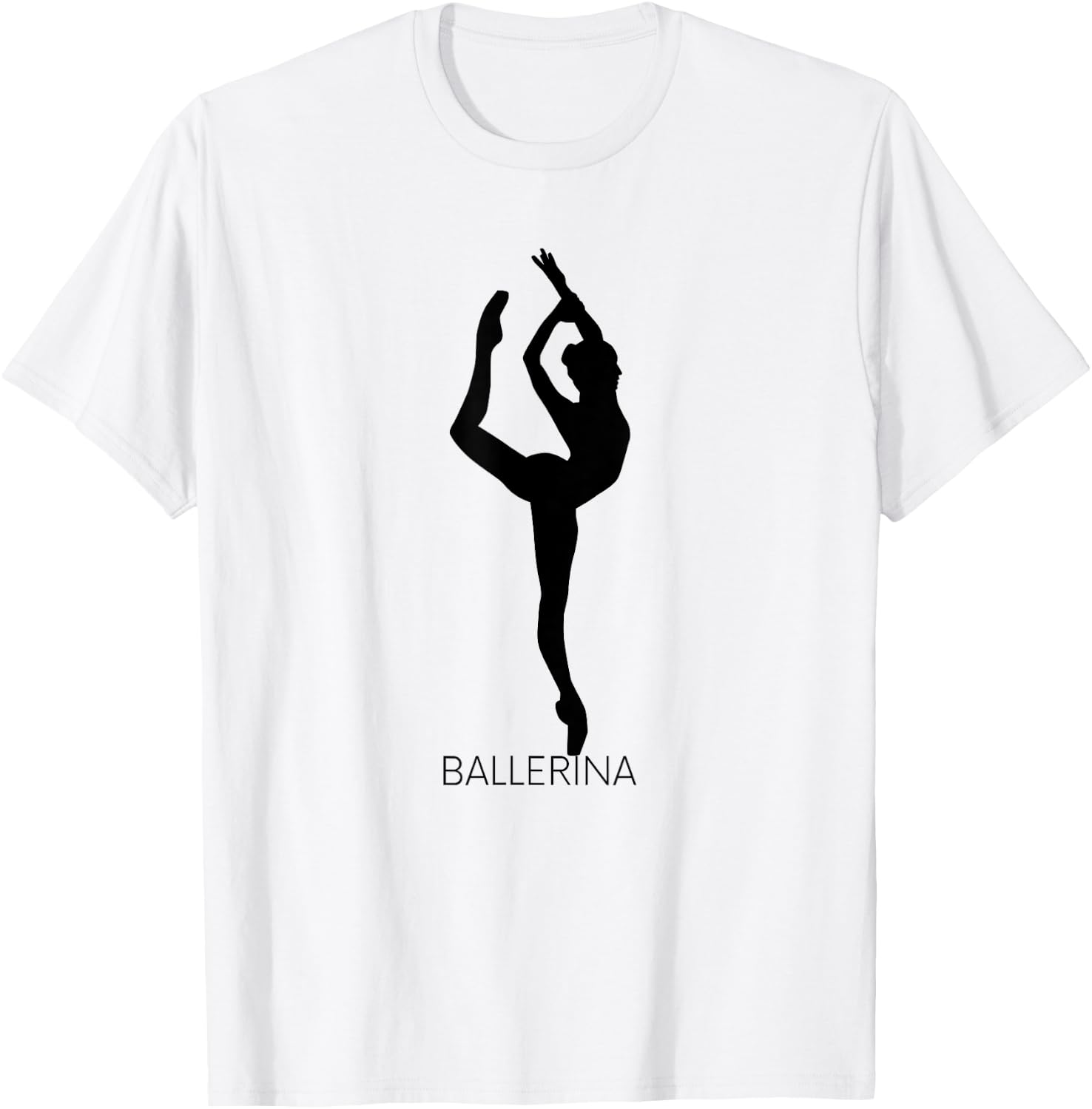 Ballerina Ballet Dance Team Adult Dancer Art Black T-Shirt - T-Shirt | White