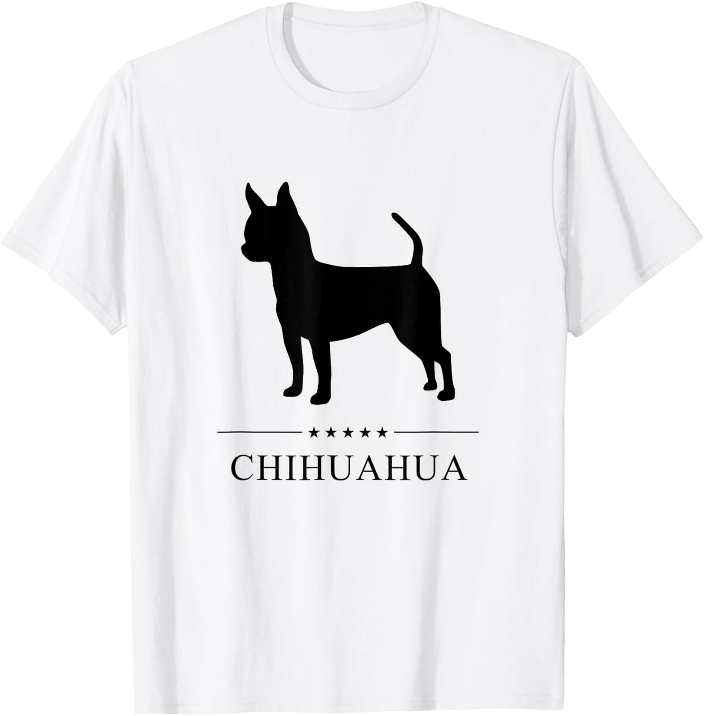 Smooth Chihuahua Black Silhouette T-Shirt - T-Shirt | White
