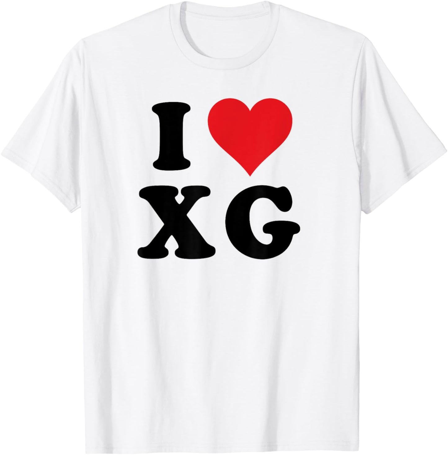 I Heart XG Initials I Love X.G. First And Last Name X G T-Shirt - T-Shirt | White