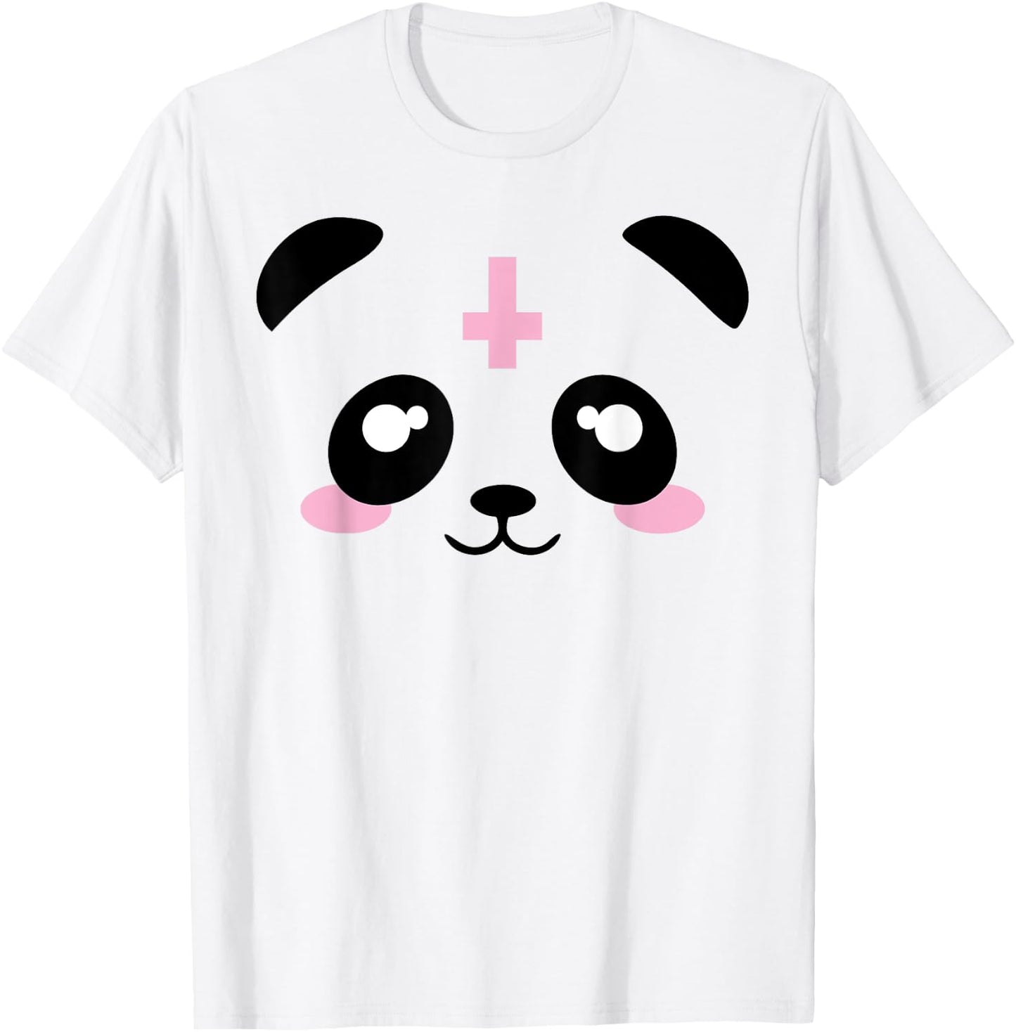 Pastel Goth Kawaii Punk Upside Down Cross Panda Shirt T-Shirt - T-Shirt | White