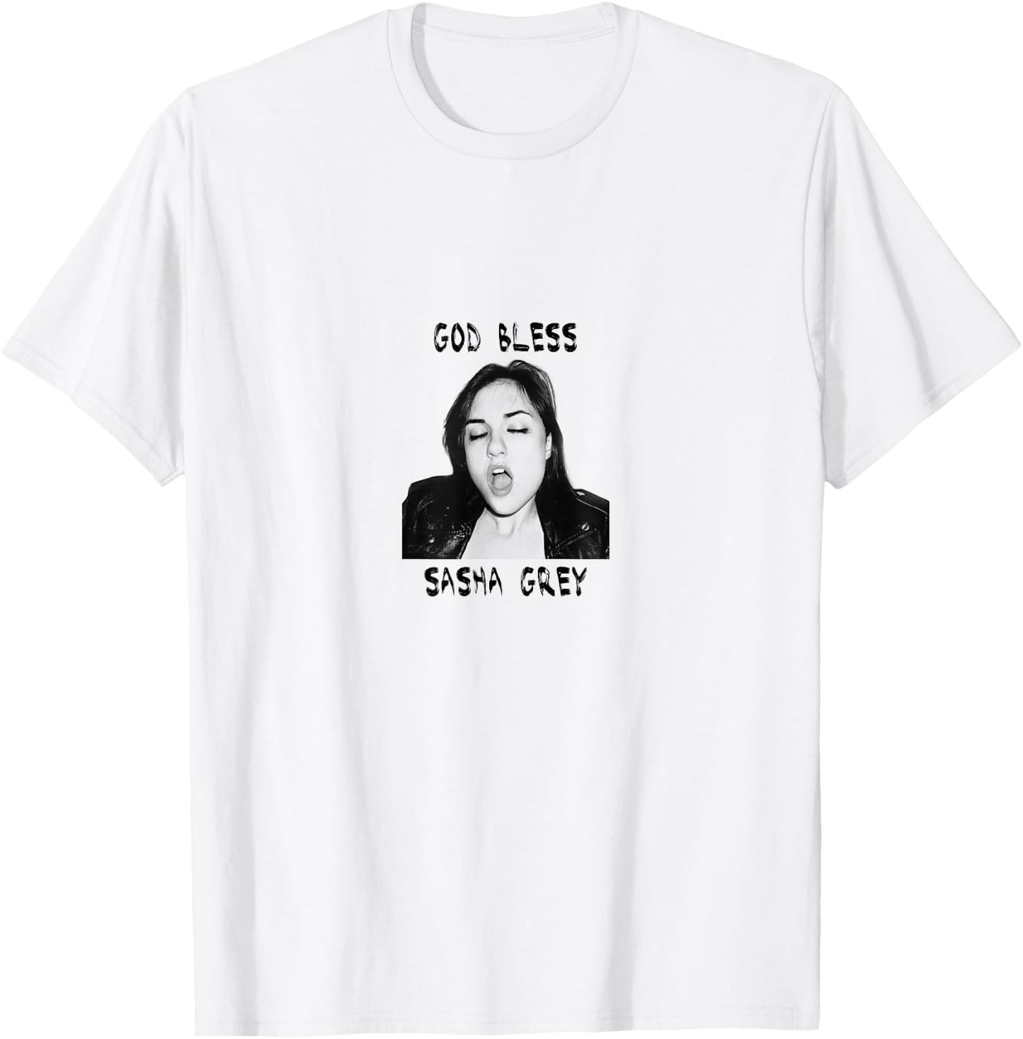 God Bless Sasha Grey ( ) T-Shirt - T-Shirt | White